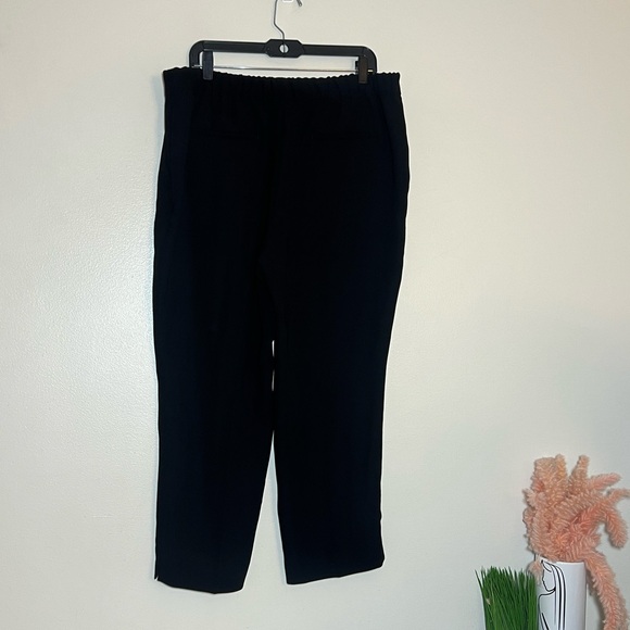 J. Crew Black 365 Easy Pull On Crepe Drapey Trousers Pants 16 - Picture 4 of 4